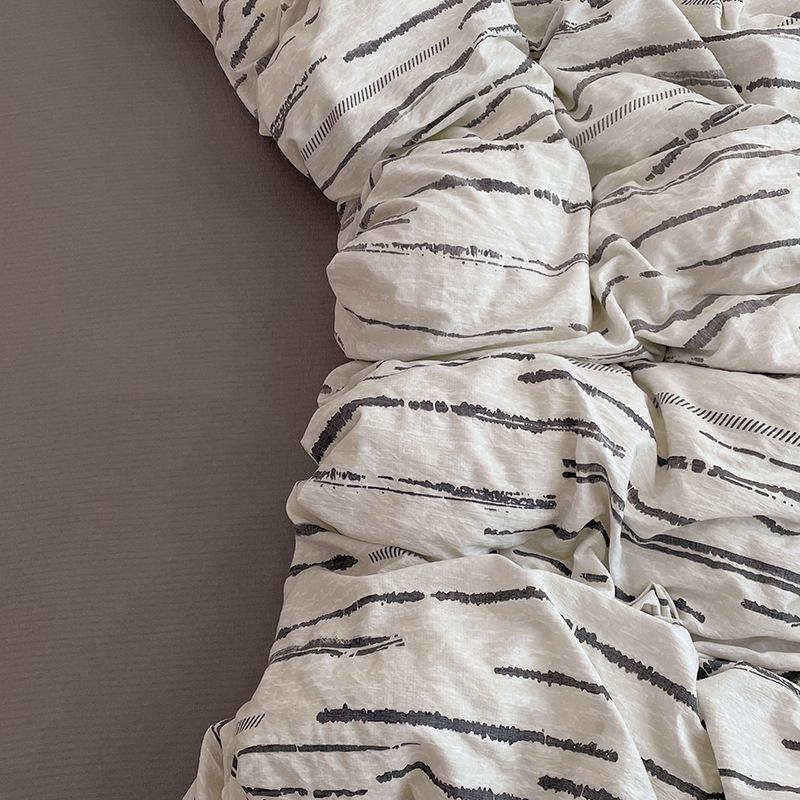 Двухслойный сетчатый пододеяльник для студентов Мягкий Прочный Комплект постельного белья Удобный Двуспальный размер Предметы первой необходимости для спальни