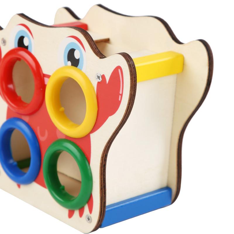 Wooden Pounding Bench Baby Workbench Pound Ball Toy Montessori Toy Color Matching Hand Eye Coordination Fine Motor Training