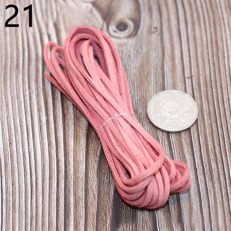 1 Roll DIY Rope Leather Cord Material Accessories Suede Decoration Colorful Mutifunction Fashion