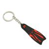 Silicone Steel Diving Fin Key Chain Key Holder Diving Keyring Flippers Key Chain  Boat Kayak