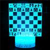 3D Chess Night Light Lamp Illusion 16 Color Changing Table Desk Decoration Lamps Led Christmas Gift with Acrylic Flat ABS Base USB Cable Toy
