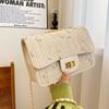 Woven Fashion Lock Chain Small Bag Women's 2025 Spring New Foreign Style Messenger Bag Casual Small Square Bag