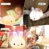 Rabbit Night Nursing Bedside Lamp Wenscha Table 7 Color USB 2 Level LED Indirect Bedroom Rabbit Cute Bedside Birth Prefecture Light, Light, Present,