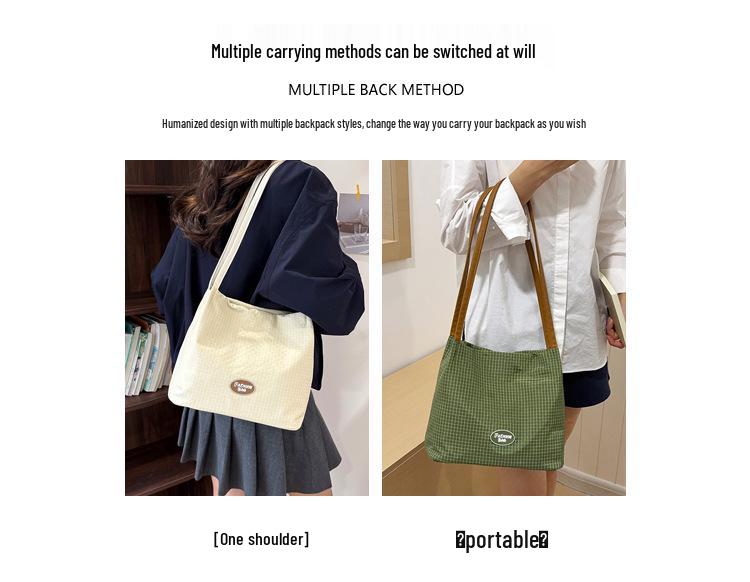 2026 Retro Plaid Underarm Bag - Women's Versatile Crossbody Shoulder Handbag