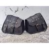 Handmade Leather Black Bag Motorcycle Saddle Bag 2 Side Luggage Bag Motorcycle Panniers Saddlebags for Bike