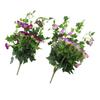 Artificial Morning Glory Flower Garland Lifelike Reusable Faux Hanging Vines Plant for Wedding Party Patio Balcony Wall