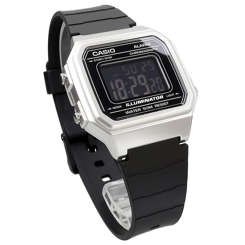 Casio CASIO Стандартные часы W-217HM-7B Мужские Женские Детские Мальчики Девочки Дешевые Casio Цифровые Дата Серебристый Черный Зарубежная Модель