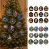 Seasonal Wall Hanging 12PCS Christmas Tree 2D Flat Pendant, Pearl Acrylic Art Kits, Bright Living Room Ornament Color Classic Patterns for Holiday