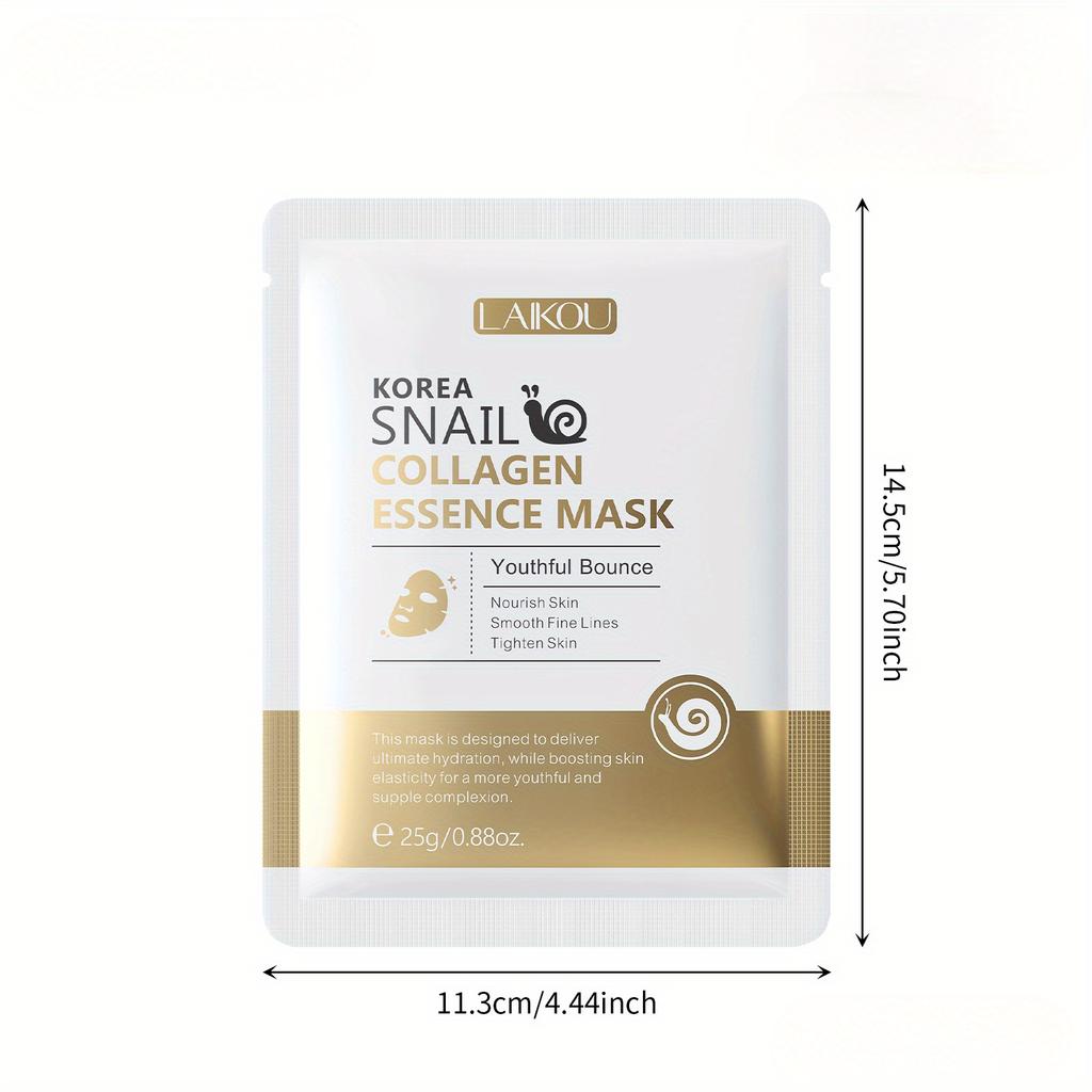 5 шт/3 шт/1 шт Маска с протеином улитки Увлажняющая и увлажняющая маска для ежедневного ухода за кожей, чтобы предотвратить сухость кожи