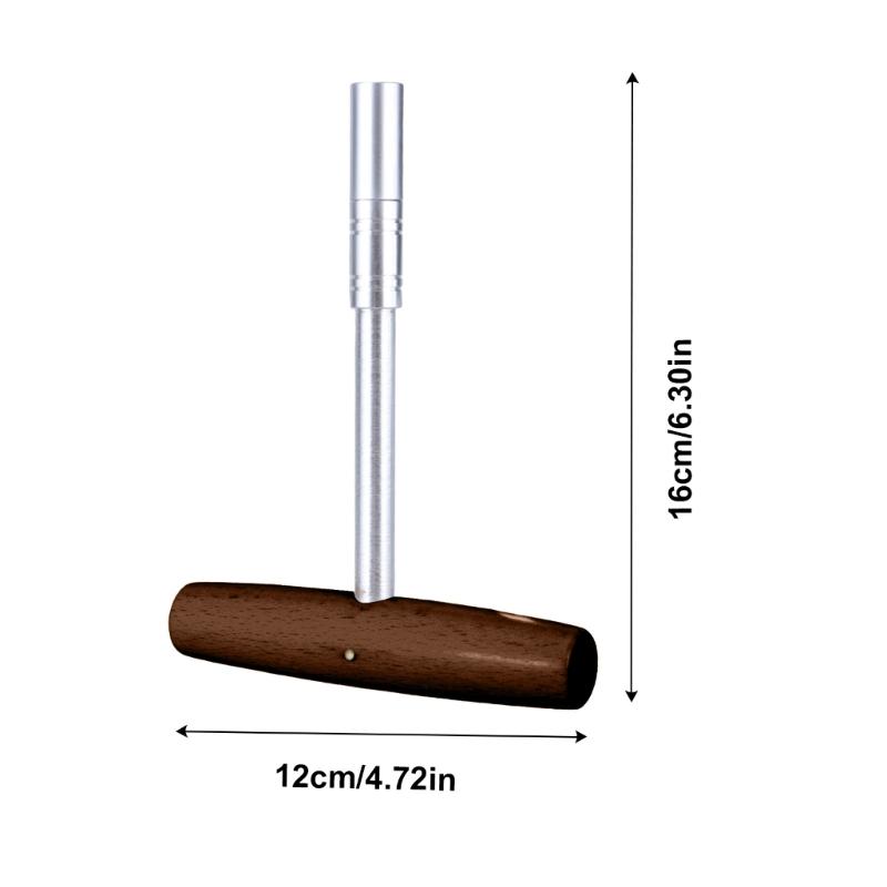 Professional Piano Tuner T Handle Tool Piano Tuning Spanner Steel & Wood Handle Excellent Craftsmanship