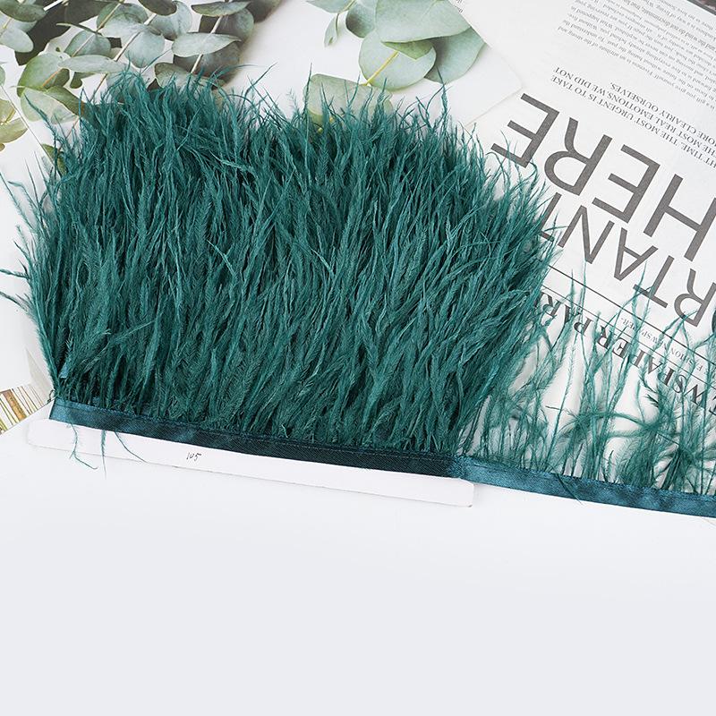 8-10Cm Ostrich Feather Wedding Dress Diy Performance Clothing Accessories Feather Tassel Including Webbing