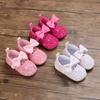 Весенне-осенняя обувь для малышей 0-1 года, кружевная детская обувь для девочек, детская обувь с мягкой подошвой