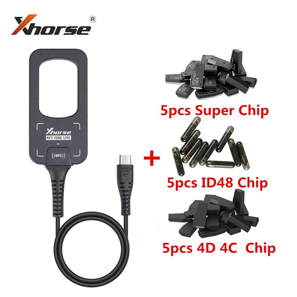 Xhorse VVDI BEE Key Tool Lite Frequency Detection Transponder Clone XKB501EN Wire Key Android Super Chip 4D4C Key Programmer