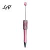 Fun Office Supplies Diamond Beadable Pens Bling Rhinestone Beaded DIY Plastic Bead Pen Crystal Gift for Women Shaft Black Ink Ballpoint Pens