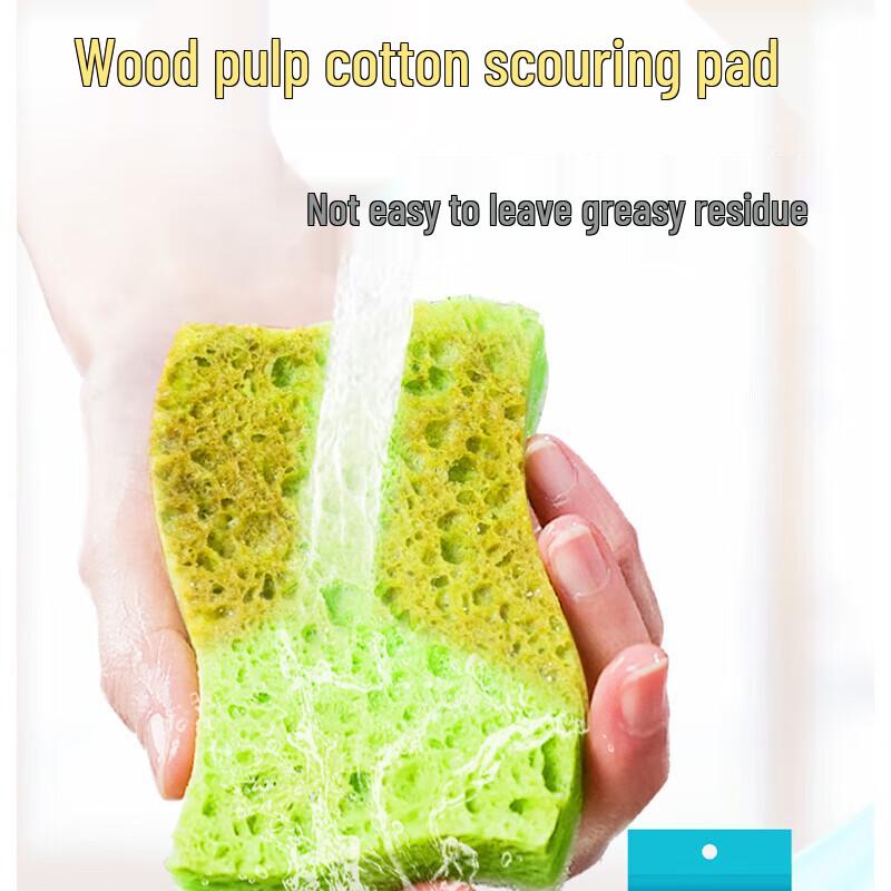 MIAOJIE Wood Pulp Sponge Scouring Pads