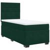 Cadre de lit avec matelas - Maison Exclusive - 100x200 cm - Velours vert foncé - Matelas à ressorts ensachés 20 cm