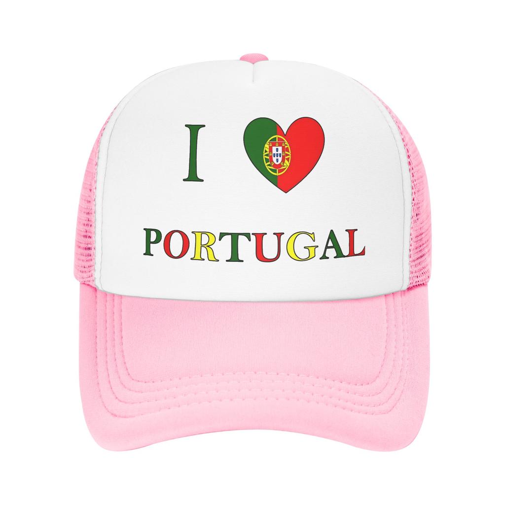 Summer Sun Hats I Love Portugal Baseball Cap Sun Breathable Design Trucker Hat Unisex Unisex yk Cute Running Hippie Snapback Cap