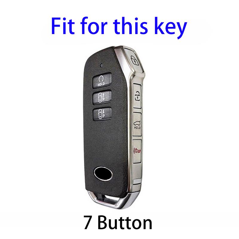 Золотой чехол для ключей из ТПУ с 7 кнопками для Kia 2022 Sportage 2023 Niro Hybrid 2021 Sorento 2021 2022 MQ4 2022 EV6 GT-Line K8 V6