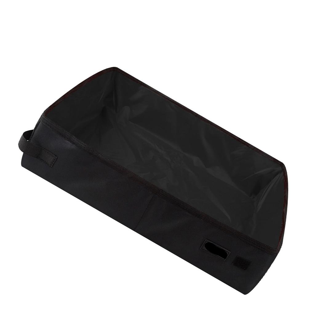 Складной кошачий лоток Водонепроницаемый Портативный Складной лоток для кошачьего туалета из ткани Оксфорд 50x40см Черный