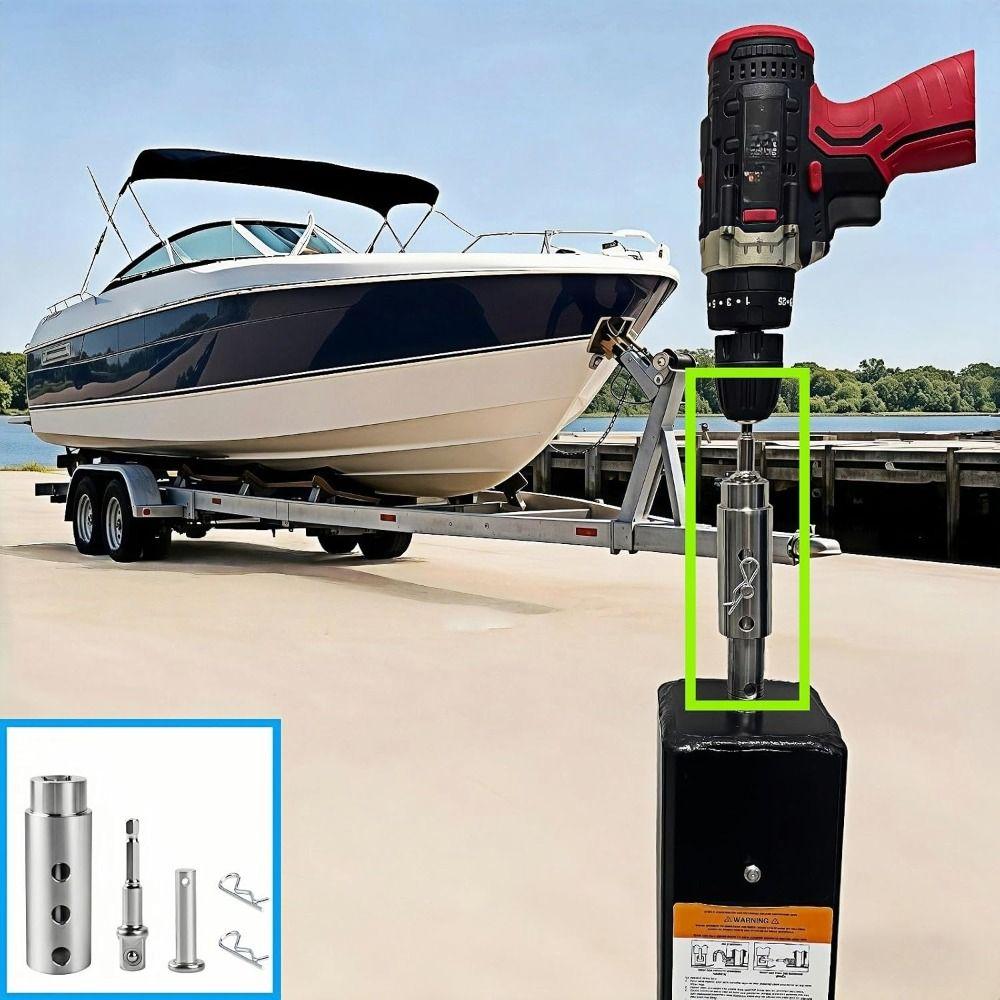 1/2-inch Socket Trailer Jack Drill Adapter Stainless Steel Socket Adapter Bit  Trailer Accessories