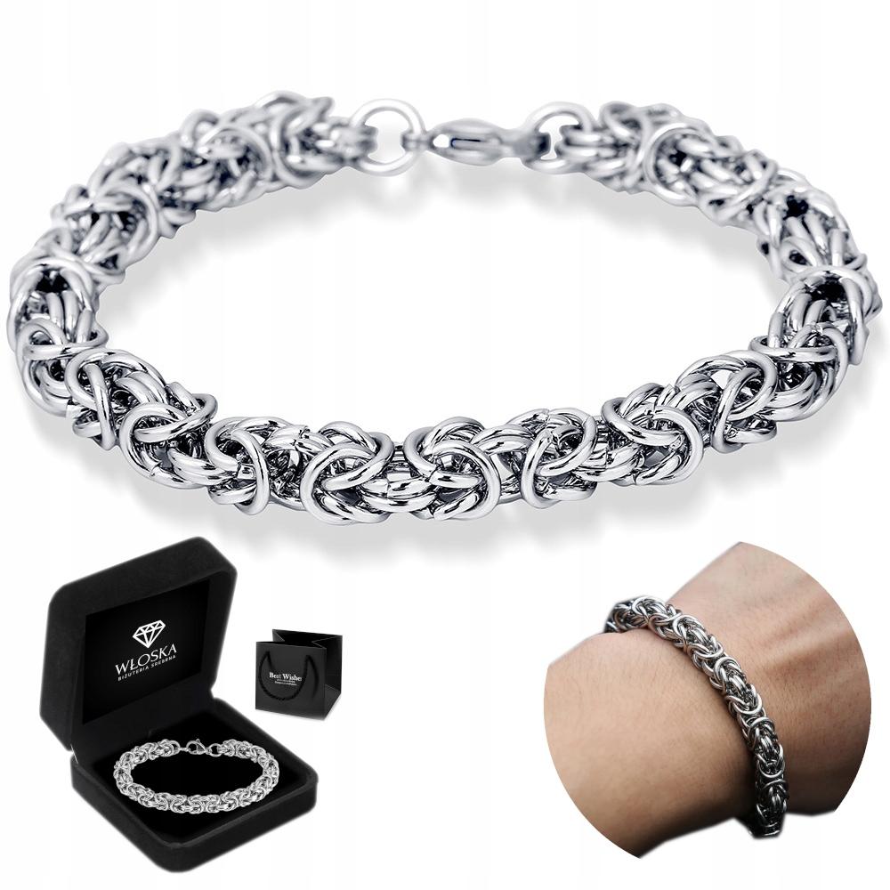 THICK Silver Men' Bracelet ROYAL Gift for Men + FREE