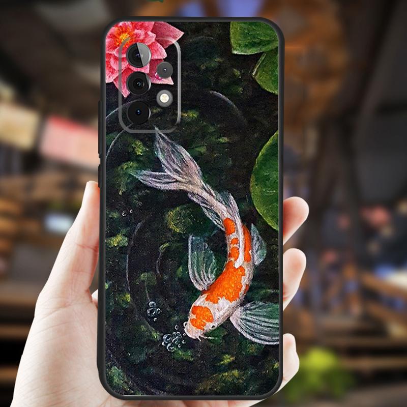 Чехол с карпами кои для Samsung Galaxy A26 A54 A14 A36 A16 A33 A56 A15 A55 A53 A35 A22 A32 A52 A34 A05 A06