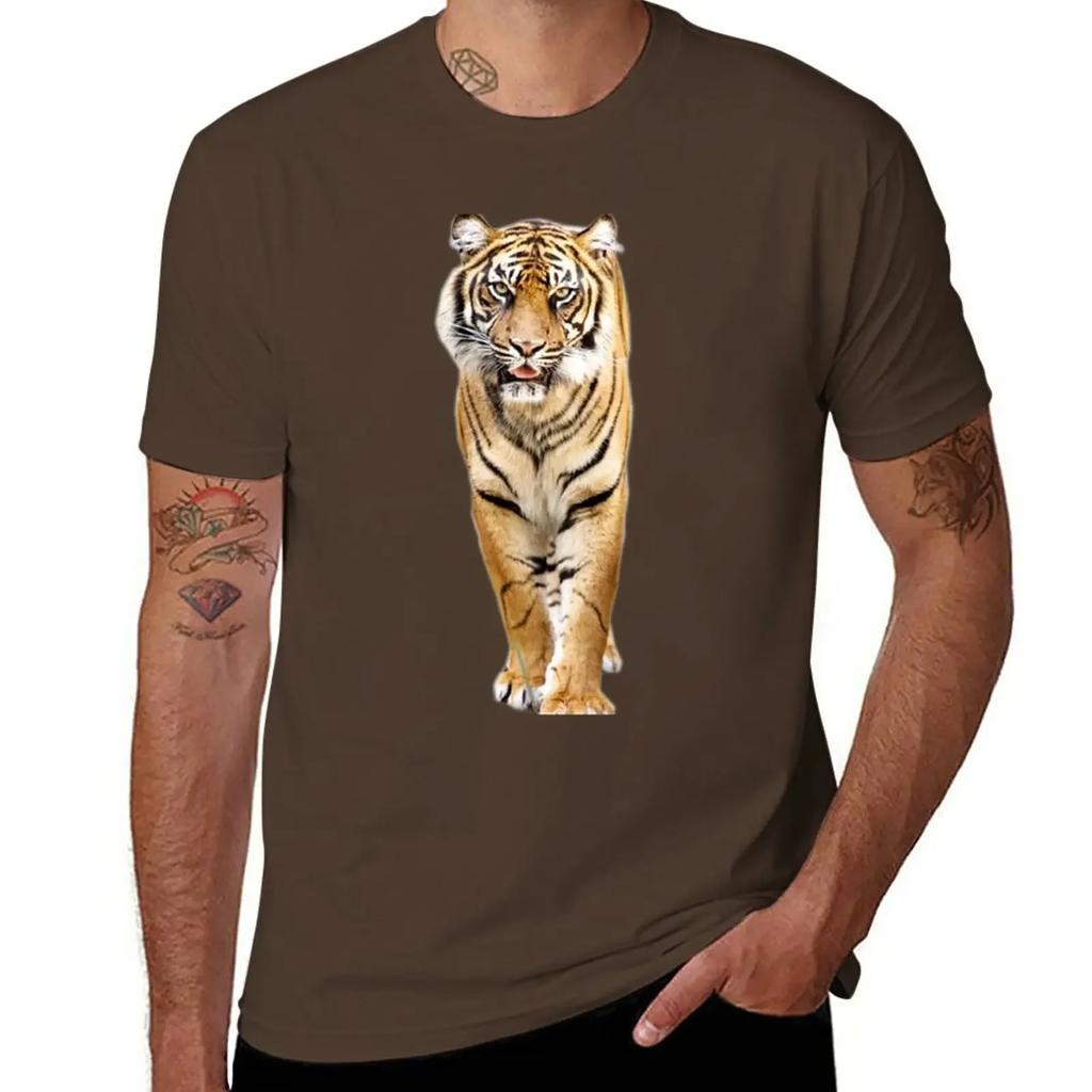 Tiger T-Shirt oversized customs animal prinfor boys mens workout shirts