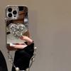 Applicable To Apple 15 Promax Mobile Phone Case New Mirror Iphone14PM Love Stand 13 Mirror Chain 12