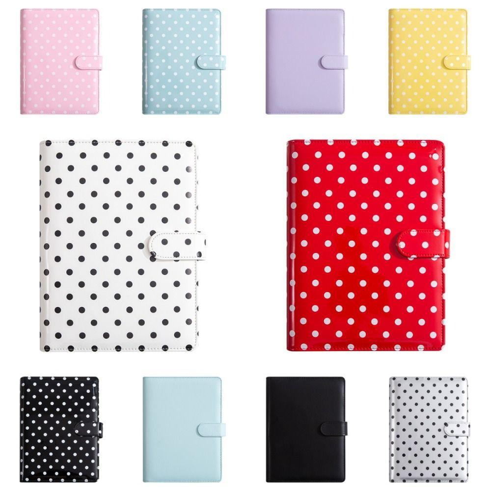 Colorful A5 Handbook Storage Bag PU Notebook Binder Money Saving Envelope Budget Planner