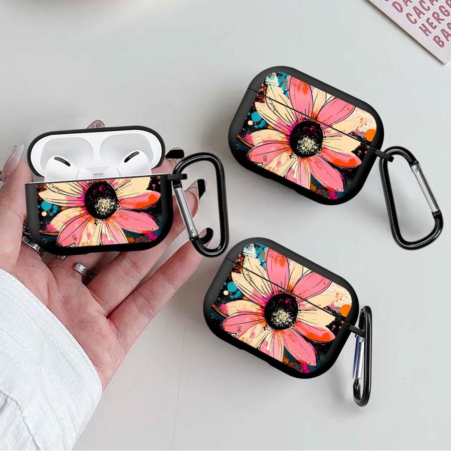 Чехол для наушников Airpods Pro2 4 Pro3 1 Pro 2 3 с рисунком ромашек
