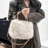 Luxurious Korean Style Fox Fur Crossbody Bag - Large Capacity, Fashionable & Versatile for Autumn/Winter