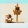Plush Cartoon Capybara Toy Animal Pattern Bee Hanging Doll Keychain Decorations