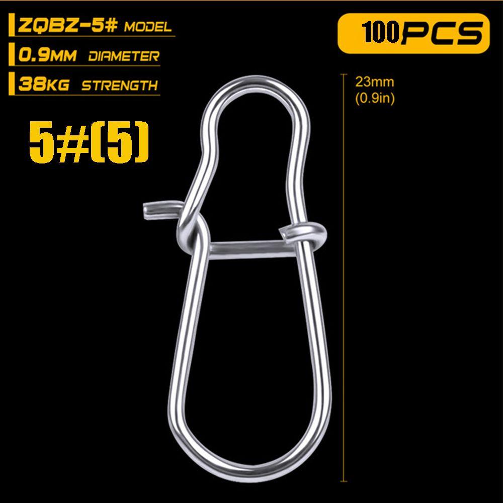 100PCS Hot Line tackle Durable 12mm-33.5mm Fast lock Fishing Hanging Snap Barrel Swivel Connector
