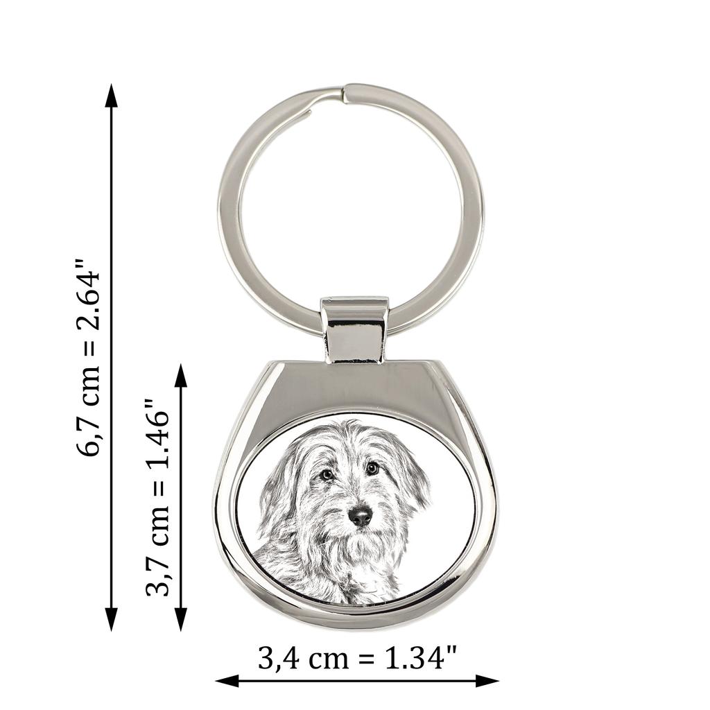 Pyrenean Sheepdog, Labri, Pyrenees Sheepdog I - Keychain with a Dog, Keychain with a Print, Personalized Pendant from the Art-Dog Brand