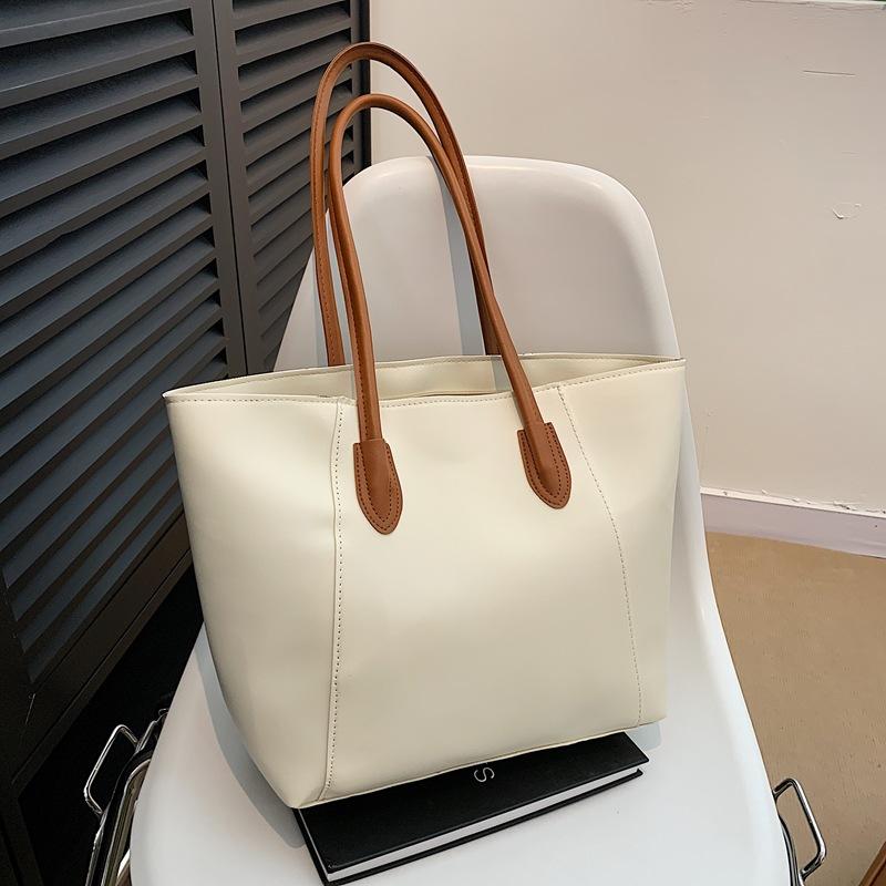 New Large Capacity Faux Leather Tote Bag for Women Office Commute Shoulder Handbag Casual Work Purse