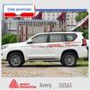 Toyota Prado 10-22 Модели Автомобильная Полоса на Кузов Наклейка на Поясную Линию.