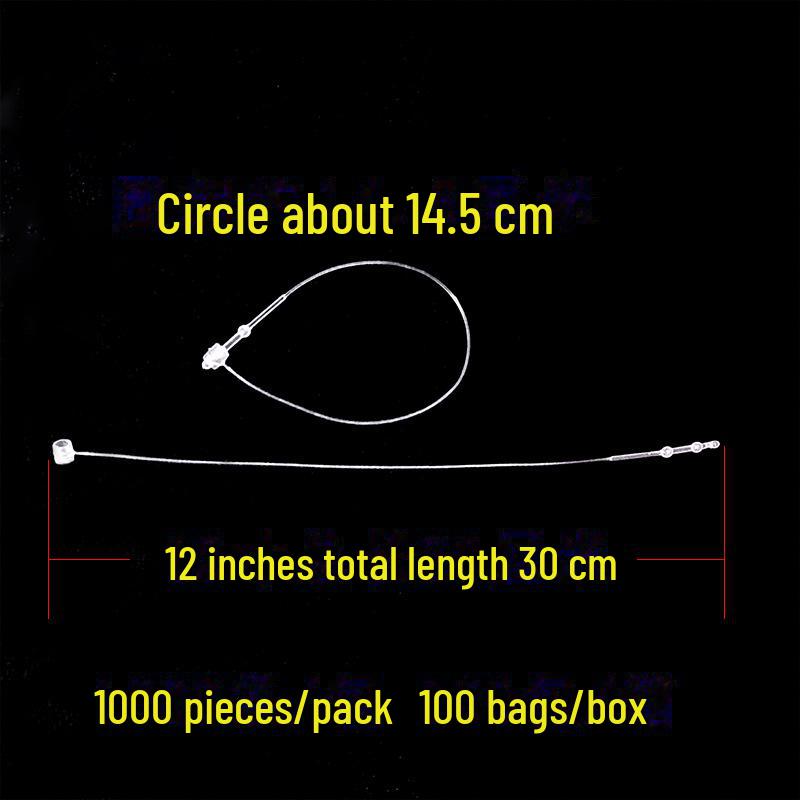 Прозрачный пластиковый шнурок с пряжкой для бирок на одежду