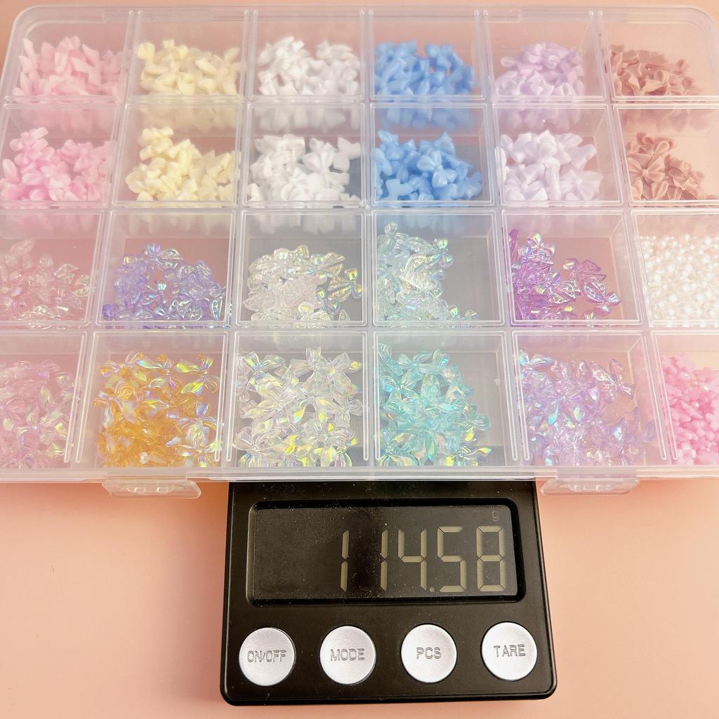 Cross-border Multi-grid Nail Art: Mix & Match Flowers, Butterflies, Hearts, Flat Back Rhinestones & Pearls