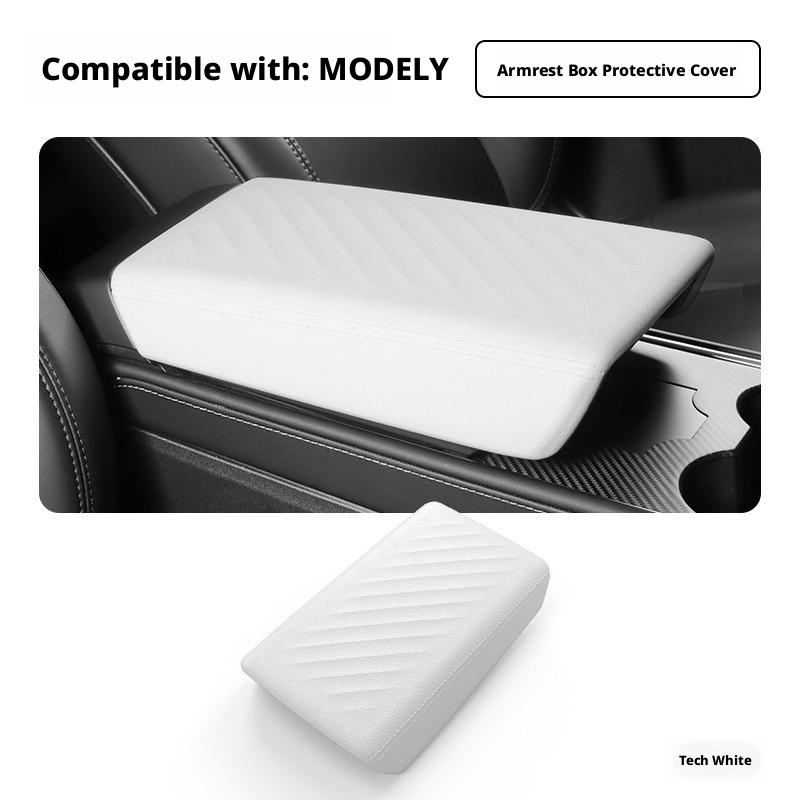 Car armrest box mat suitable for Tesla Model 3/Y car TPE armrest box cover protective cover Tesla car interior accessories