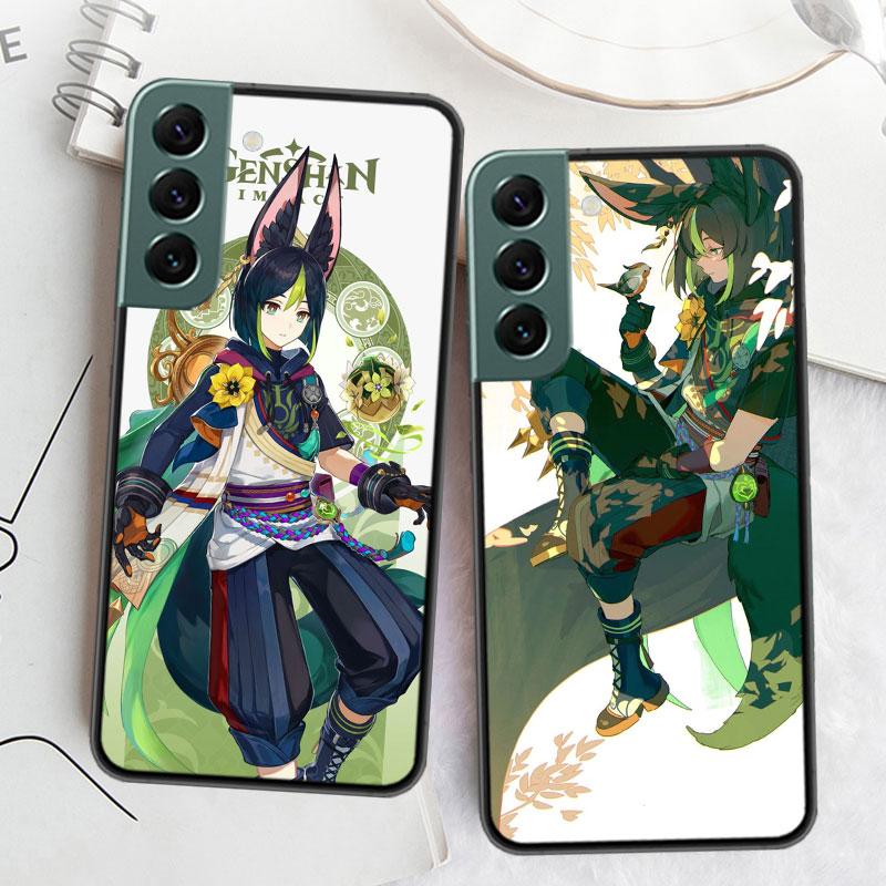 Чехол для телефона Genshin Impact Тигнари для Samsung Galaxy S22 S25 Ultra S21 S10 Plus S26 Edge S20 S23 S24 FE Силиконовый Мягкий