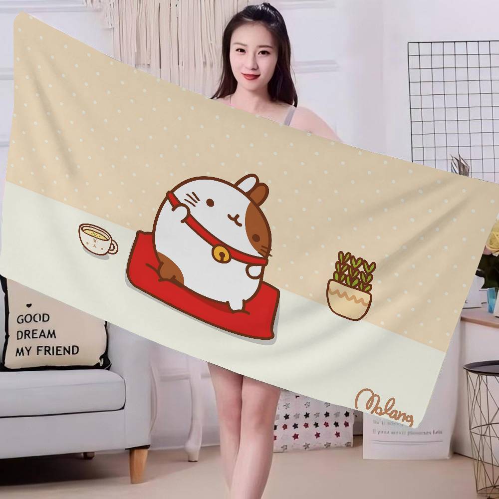 Character Molang Big Microfiber Beach Towels Quick Dry Towel Sand Beach Towels Pool Towel for Travel Swim Pool Yoga