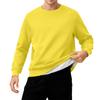 Men's Round Neck Fleece-Lined Thick Solid Color Sweatshirt