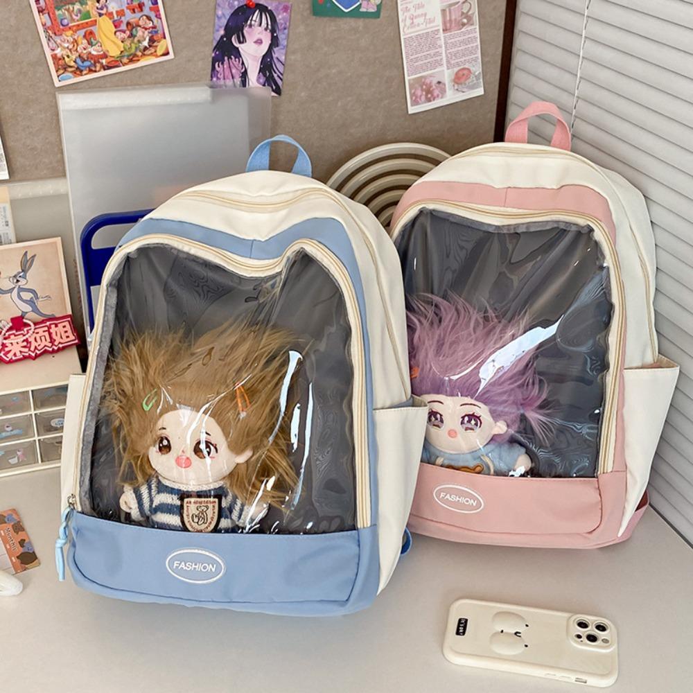 Сумка студенческая сумка через плечо школьная сумка большой емкости прозрачный ПВХ рюкзак сумка для демонстрации кукол