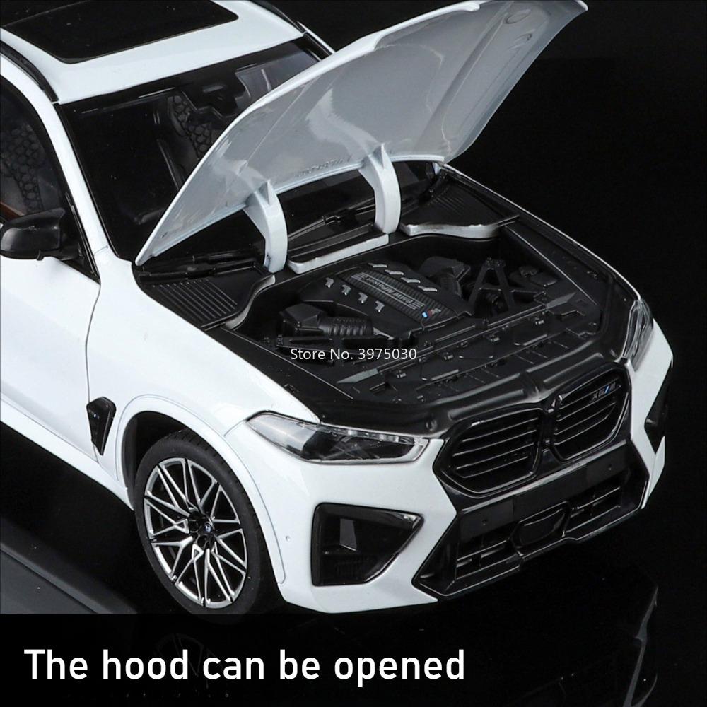 1:18 Литые Диски BMW X5M Модели Автомобилей Игрушечное Колесо Рулевое Управление Миниатюрные Транспортные Средства 6 Дверей Открываются Модель Автомобиля Мальчики Образовательные Игрушки