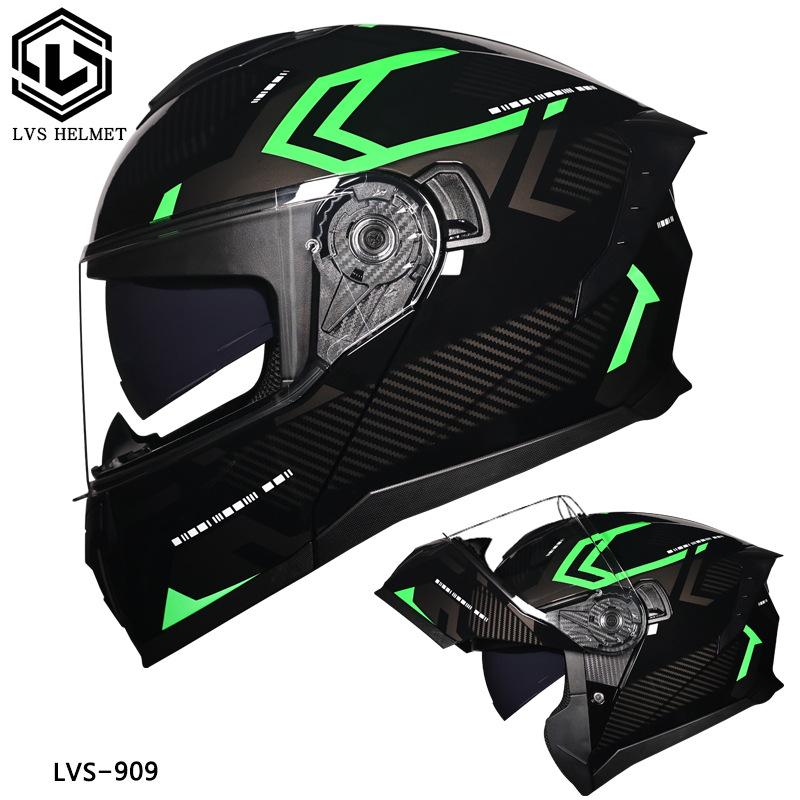 LVS3C certification national standard motorcycle helmet men's and women's face-off helmet summer locomotive full helmet four seasons universal safety