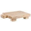 Wood Pedestal Riser Stand for Bottles Plant Makeup Tissues Candles Wooden Soap Holder Wood Tray for