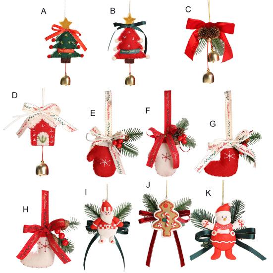 Рождественское украшение Маленький сапожок Варежка Санта Снеговик Пряничный человечек Подвесное украшение на елку Праздничный декоративный кулон для автомобиля для декора стен и дверей
