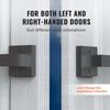 Dummy Door Lever, 2 PCS Non-Turning Single Side Push/Pull Handle, Contemporary Square Door Lever Set, Reversible for Right and Left Sided Doors,For