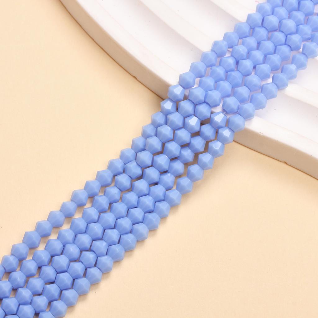 Earrings Jewelry Making Fashion Headwear Crystal Glass Solid Color Diamond DIY Pointed Beads Handmade 4mm Accessories Material 1 String Decorative