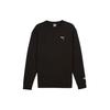 Solid Logo Casual Loose Knit Crewneck Sweatshirt Men Sweatshirt Black 681288-01